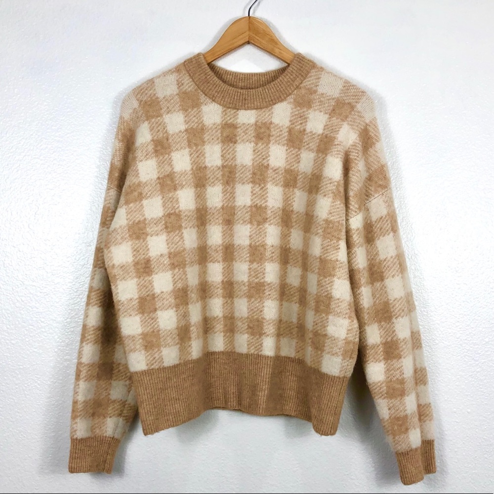 Sézane Becky Gingham Jumper Paris Sweater - Picture 7 of 15